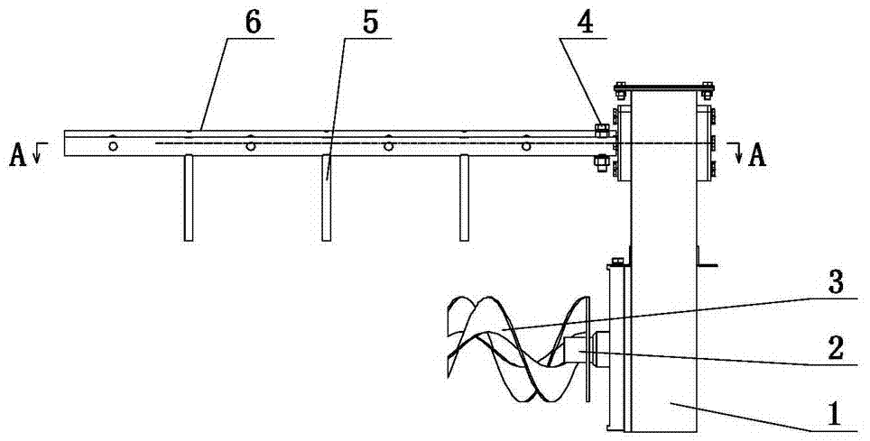 三筒螺旋上料器的拨料装置的制作方法