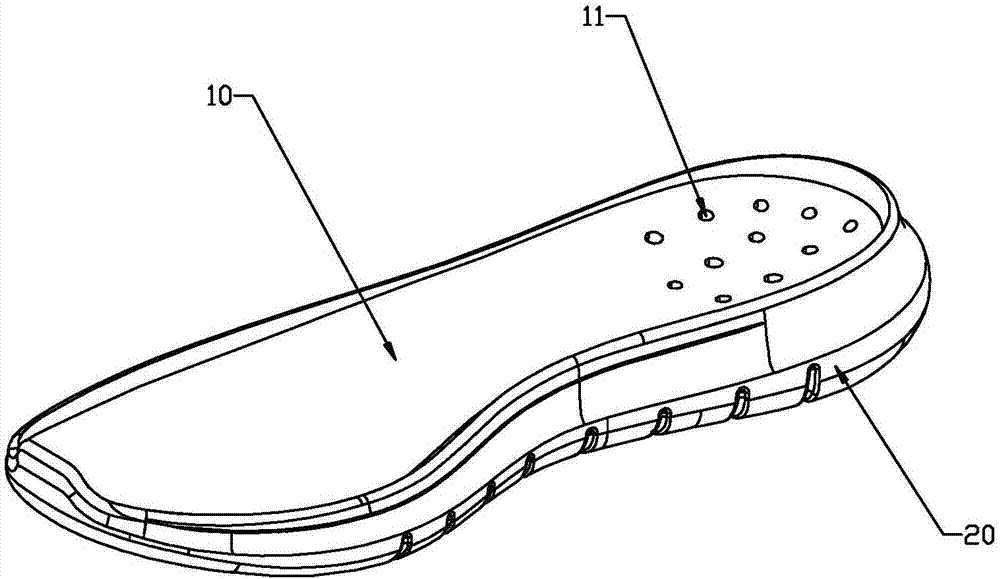 封闭式镂空减震鞋底的制作方法