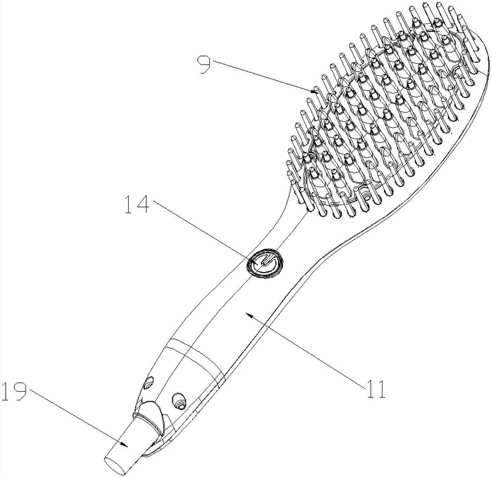 一种按摩电热直发梳的制作方法