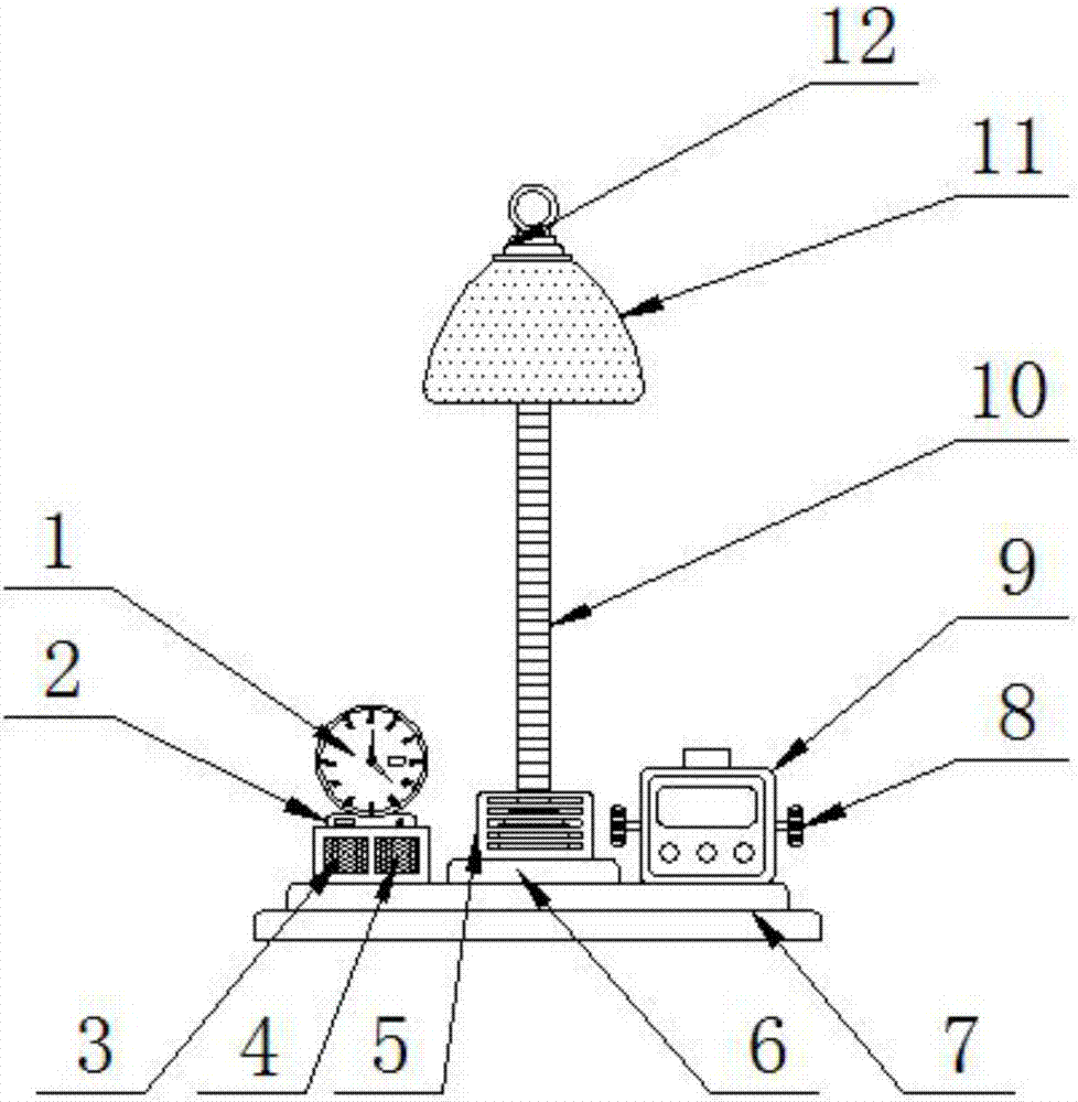 一种带温湿度和时间显示功能和计时器的台灯的制作方法