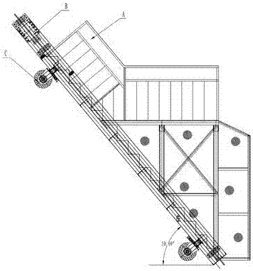 一种斜井灌浆无轨运输小车可调节角度的行走轮的制作方法