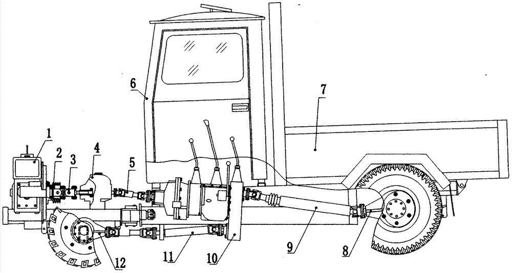 一种卧式单缸直联传动小型拖拉机的制作方法