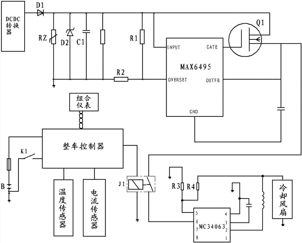 汽车风扇电路图图片