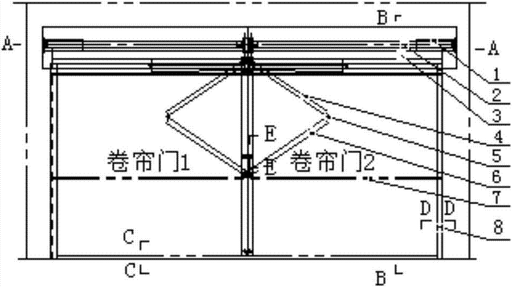 一種採用摺疊式導軌的捲簾門的製作方法