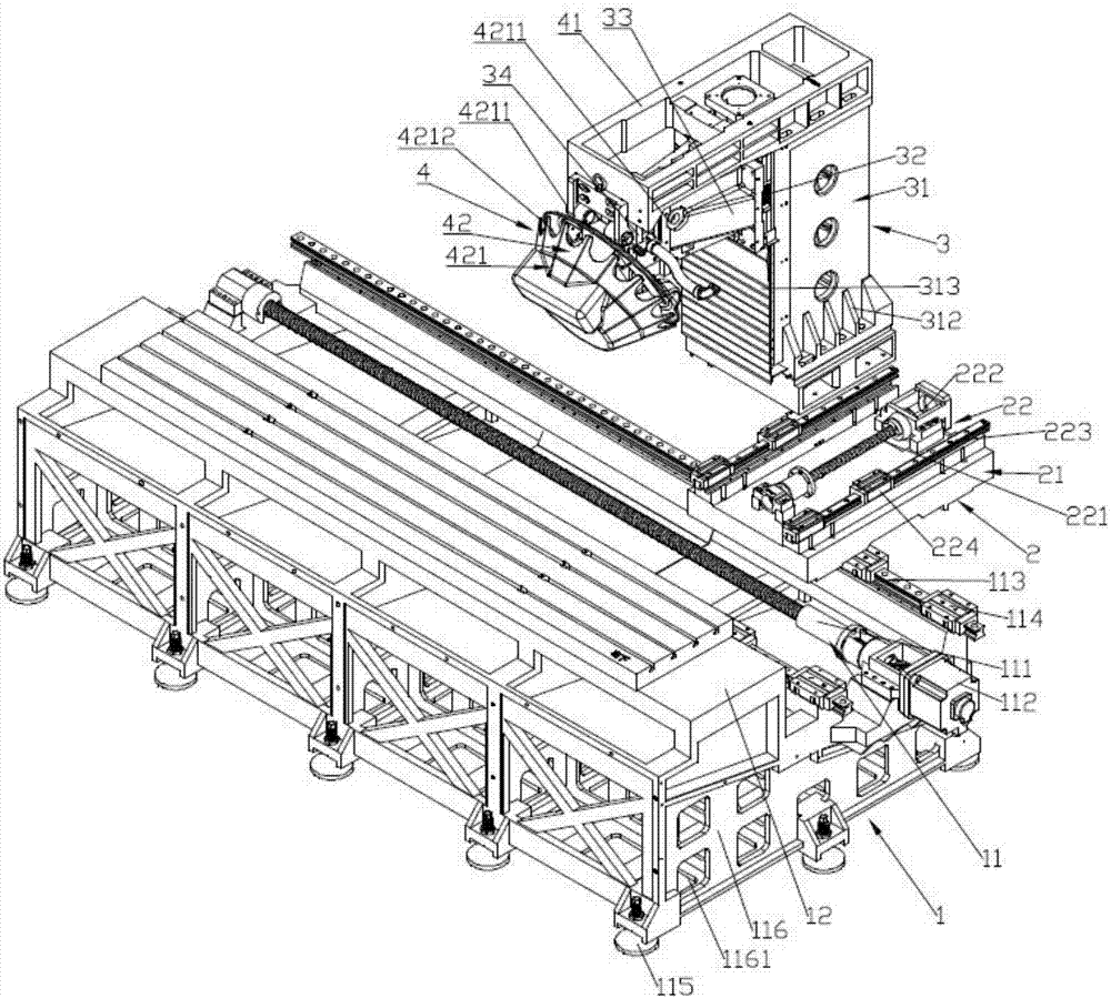 龙门铣床结构图图片