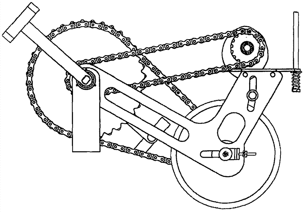 自行车链条素描图片