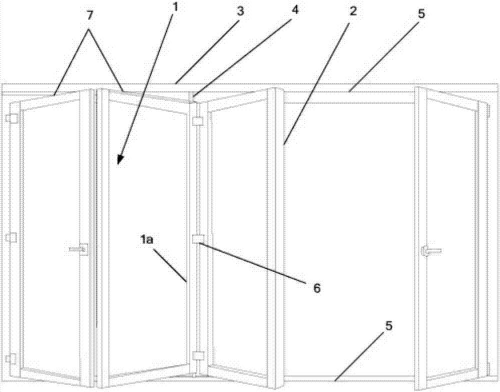 一种铝塑复合平开折叠门结构的制作方法