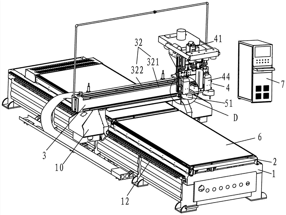 数控开料机的料板固定结构的制作方法