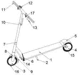 一种便携式可折叠的踏板车的制作方法