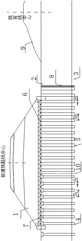 一种处理临近既有线软土地基的施工方法及其路基结构与流程