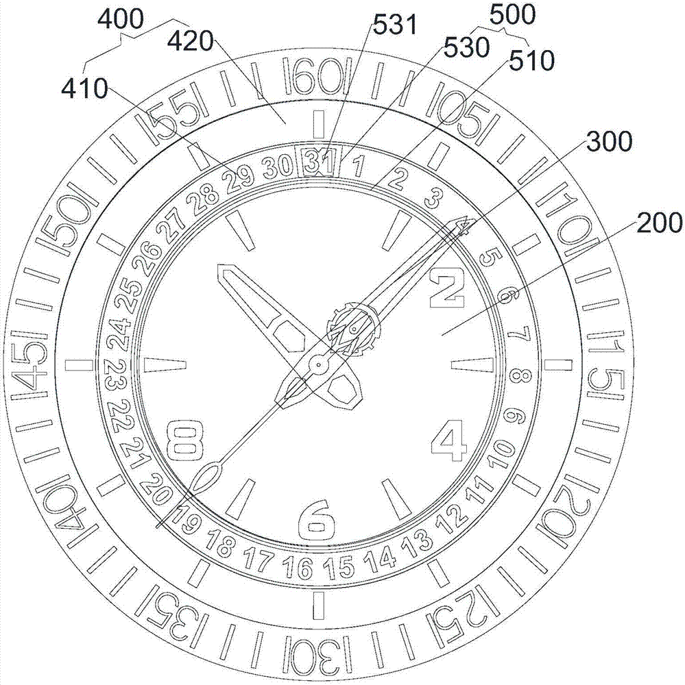 轨道式立体日历手表以及机械表的制作方法