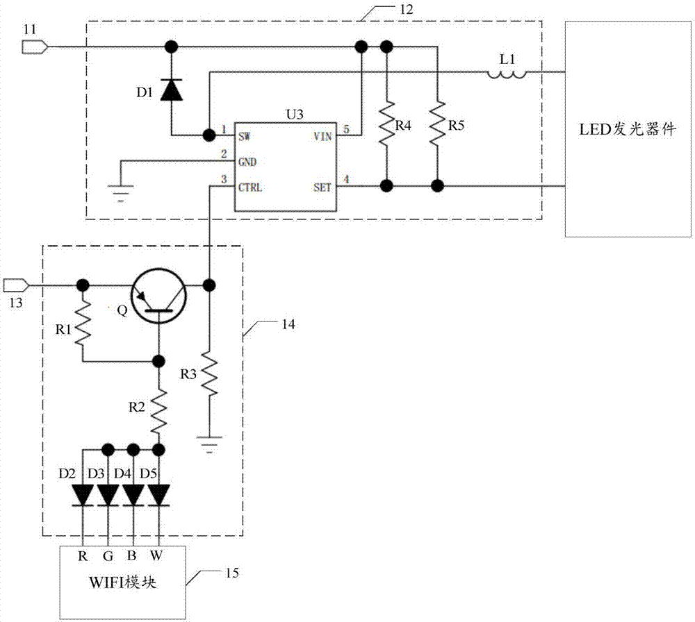 led灯控制电路及led灯的制作方法