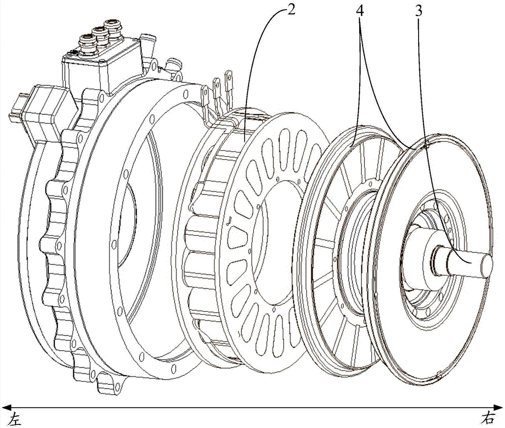 盘式电机具有较高转矩密度,有广阔的应用前景,盘式电机通常包括结构
