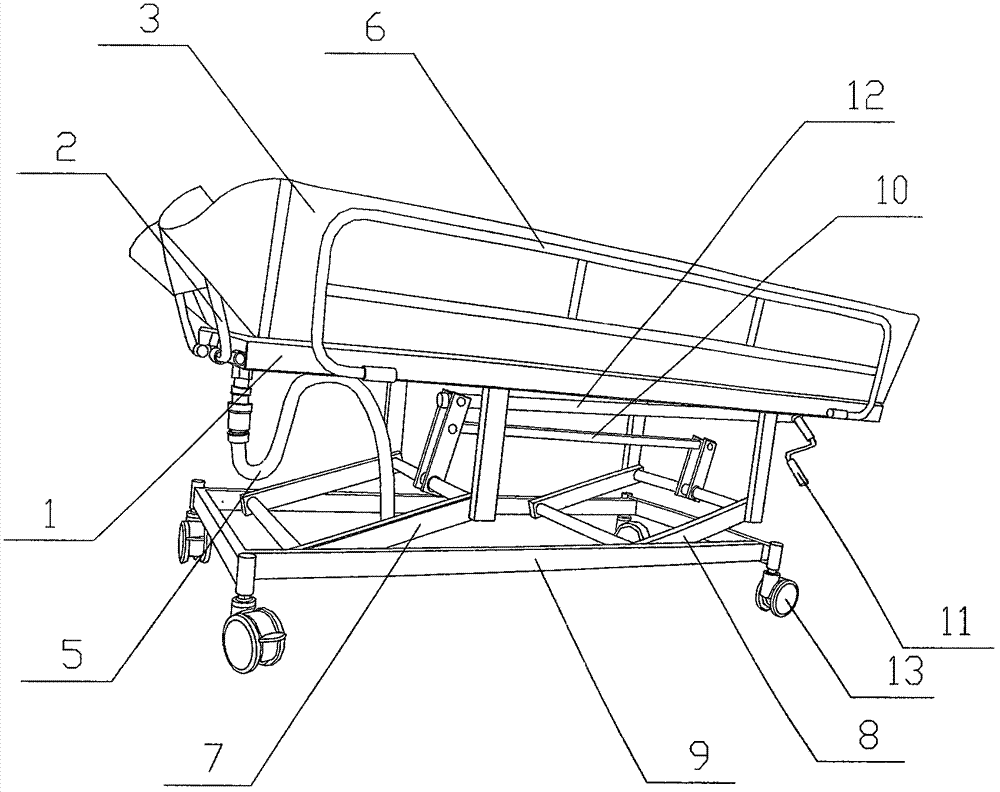 手摇病床机械结构图图片