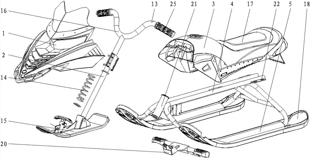 双人雪车构造图图片