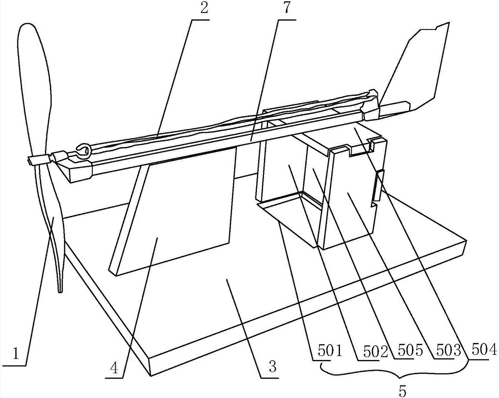 橡皮筋動力玩具拼裝氣墊船模型的製作方法