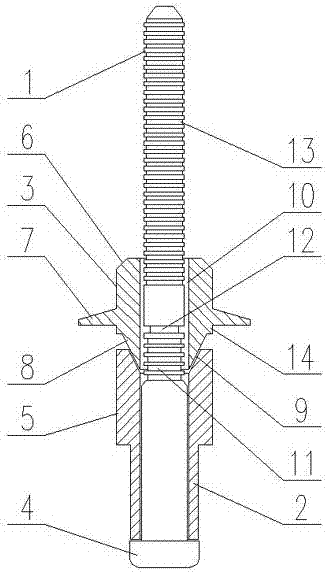 空心型材拉铆铆钉的制作方法