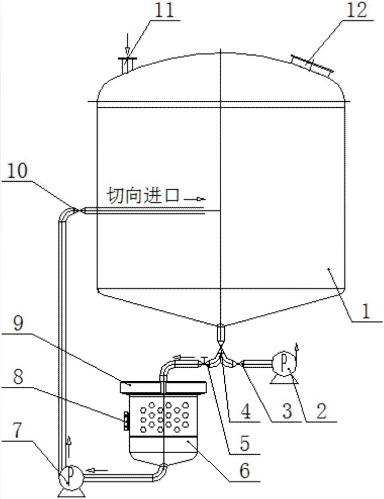 一种糖化区酒花外循环添加装置的制作方法