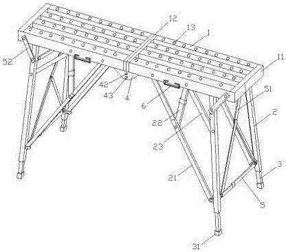 一种带有镂空平台的折叠装修凳的制作方法