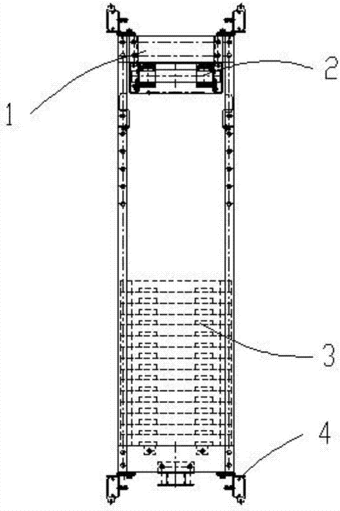 一种钢带电梯对重架结构的制作方法