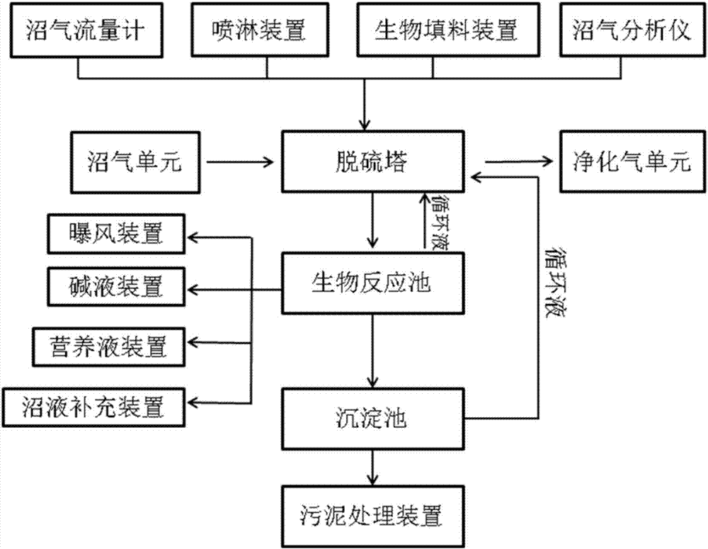 一种沼气生物脱硫工艺的制作方法