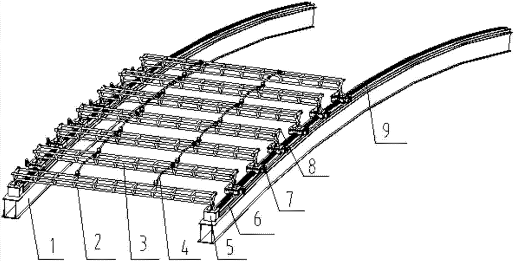 一种平移折叠式膜结构开合屋盖及开闭方法与流程