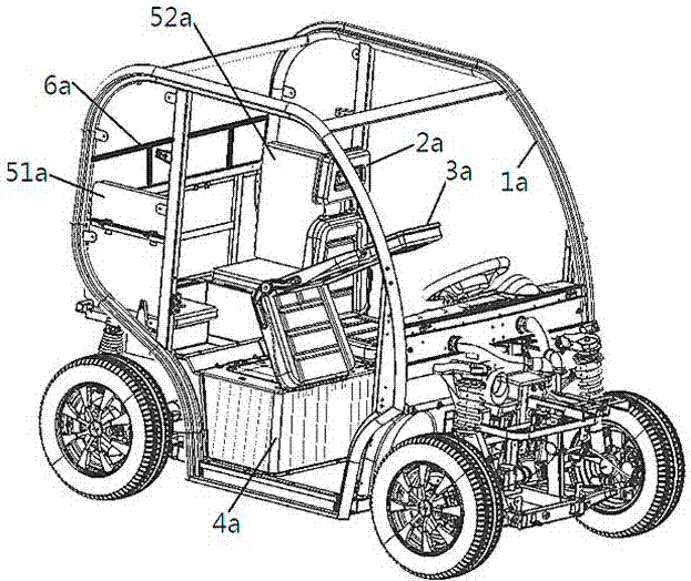 四轮老年电动车结构图片