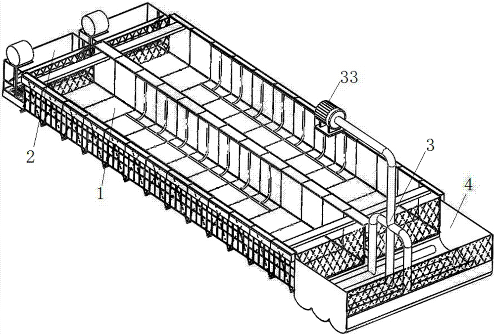 一种智能化池塘内循环流水鱼养殖水槽u型集污吸污系统的制作方法