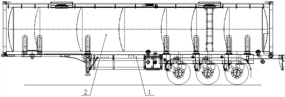 集装箱运输半挂车和罐式集装箱一体化结构的制作方法