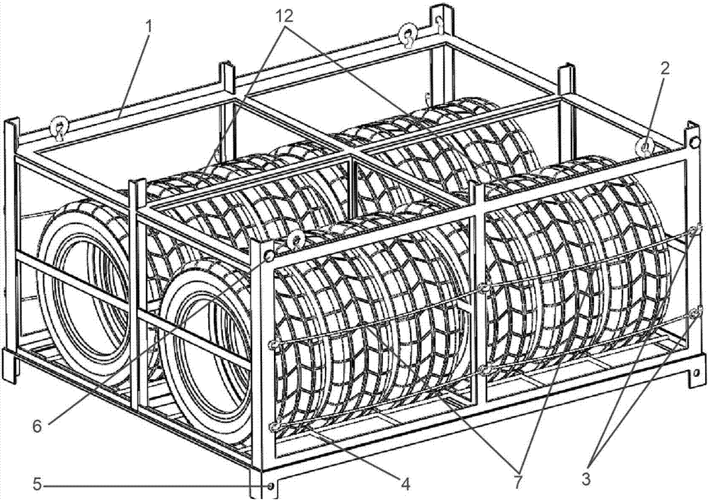 轮胎架子结构平面图图片