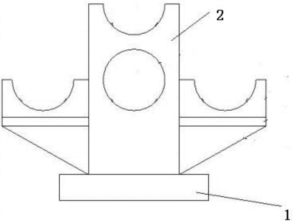 一种同时可支撑多个石油管道的支撑架的制作方法