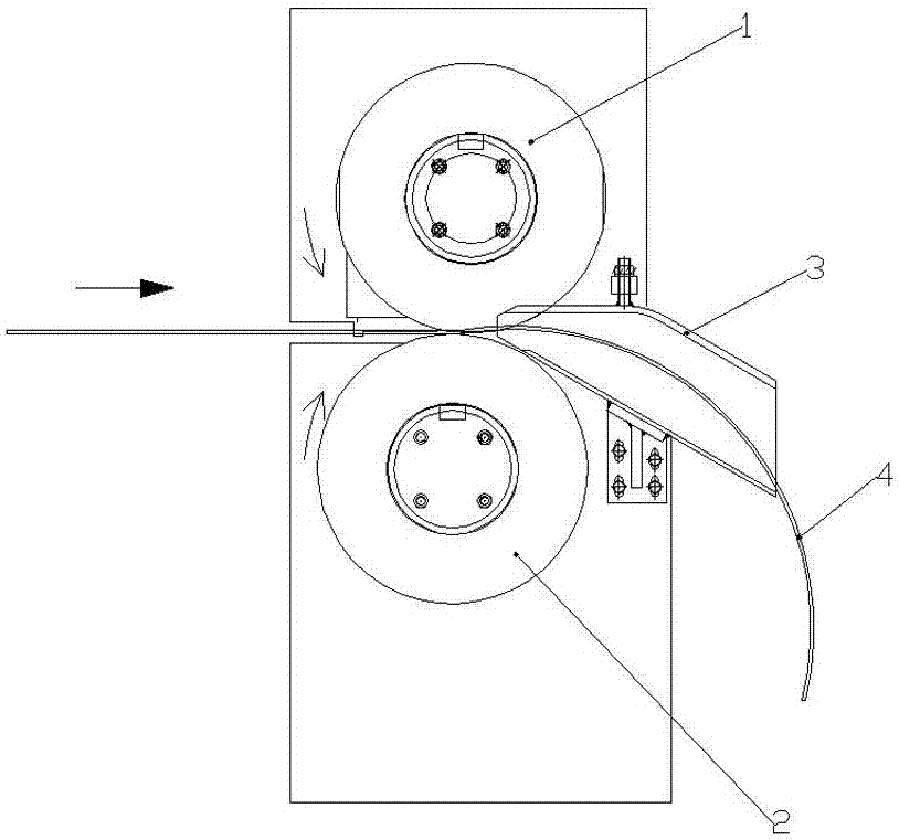 一种圆盘剪切机导料槽引导装置的制作方法