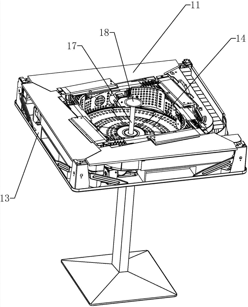 一种自动麻将机的中心升降装置的制作方法