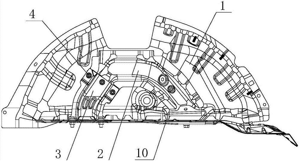轮罩连接结构及车身结构的制作方法