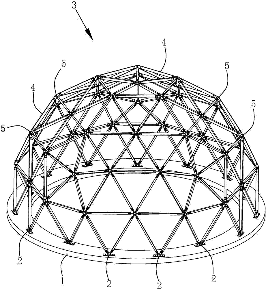 一种树屋穹顶的骨架结构的制作方法
