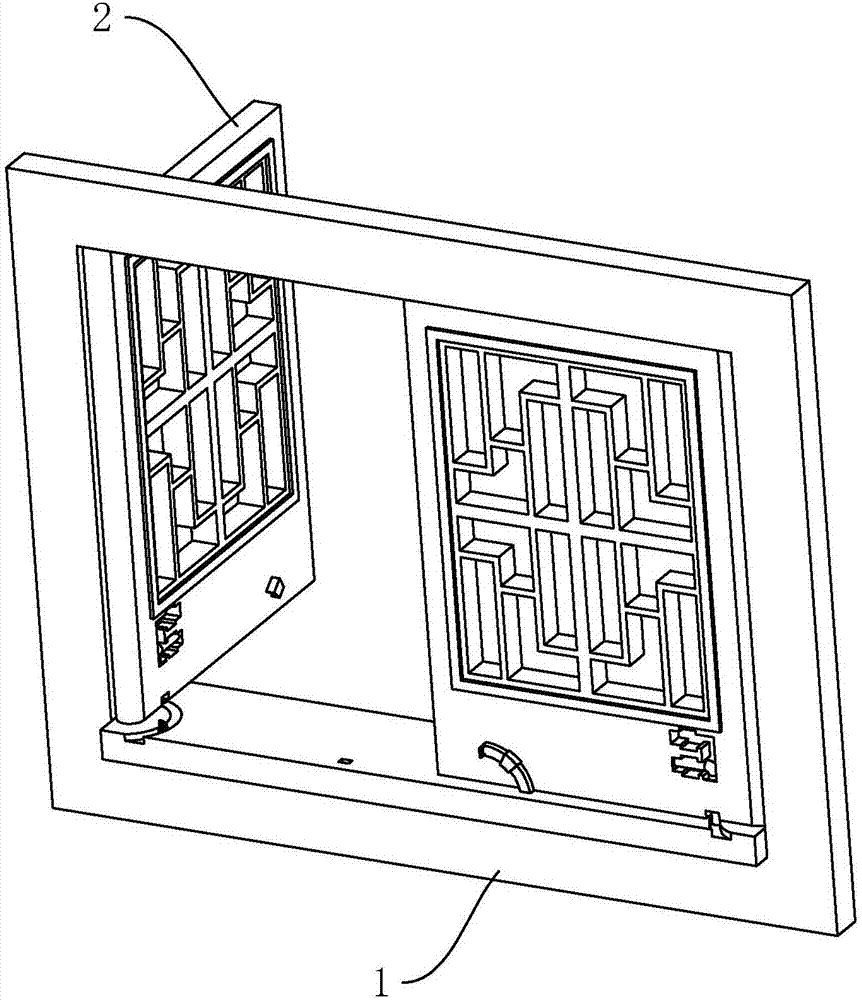 古代窗户素描图片