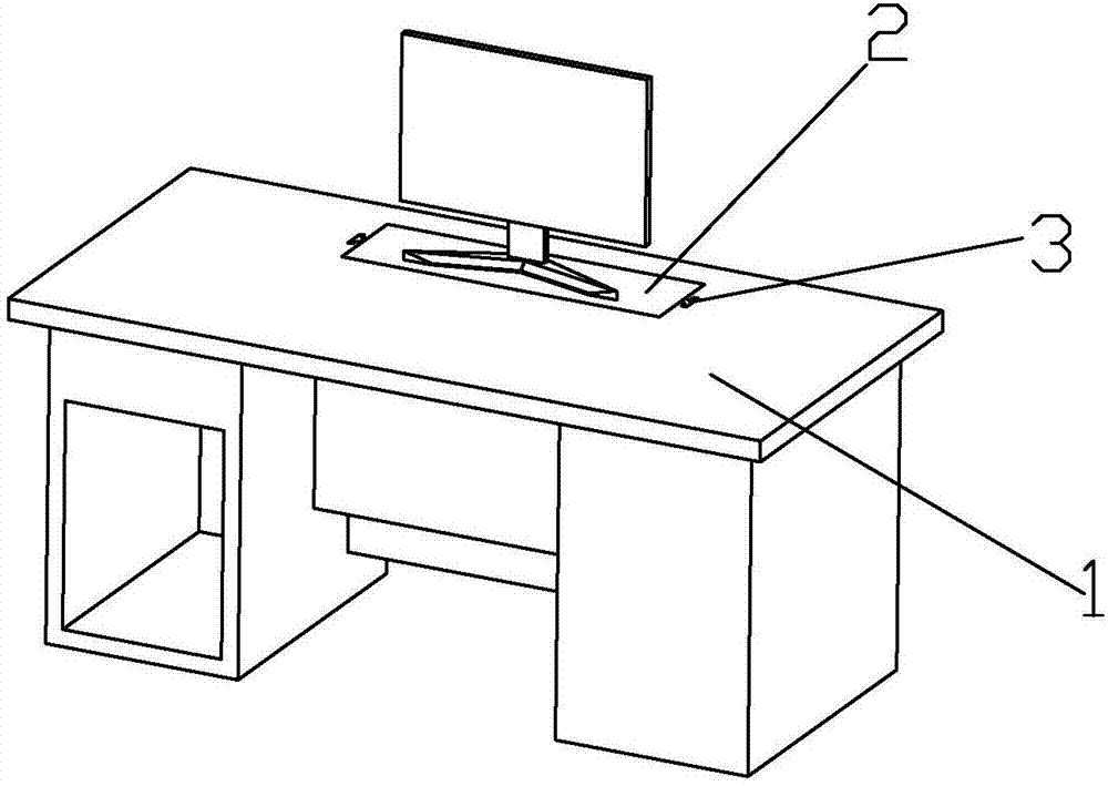 一种升降收缩显示器的办公桌的制作方法