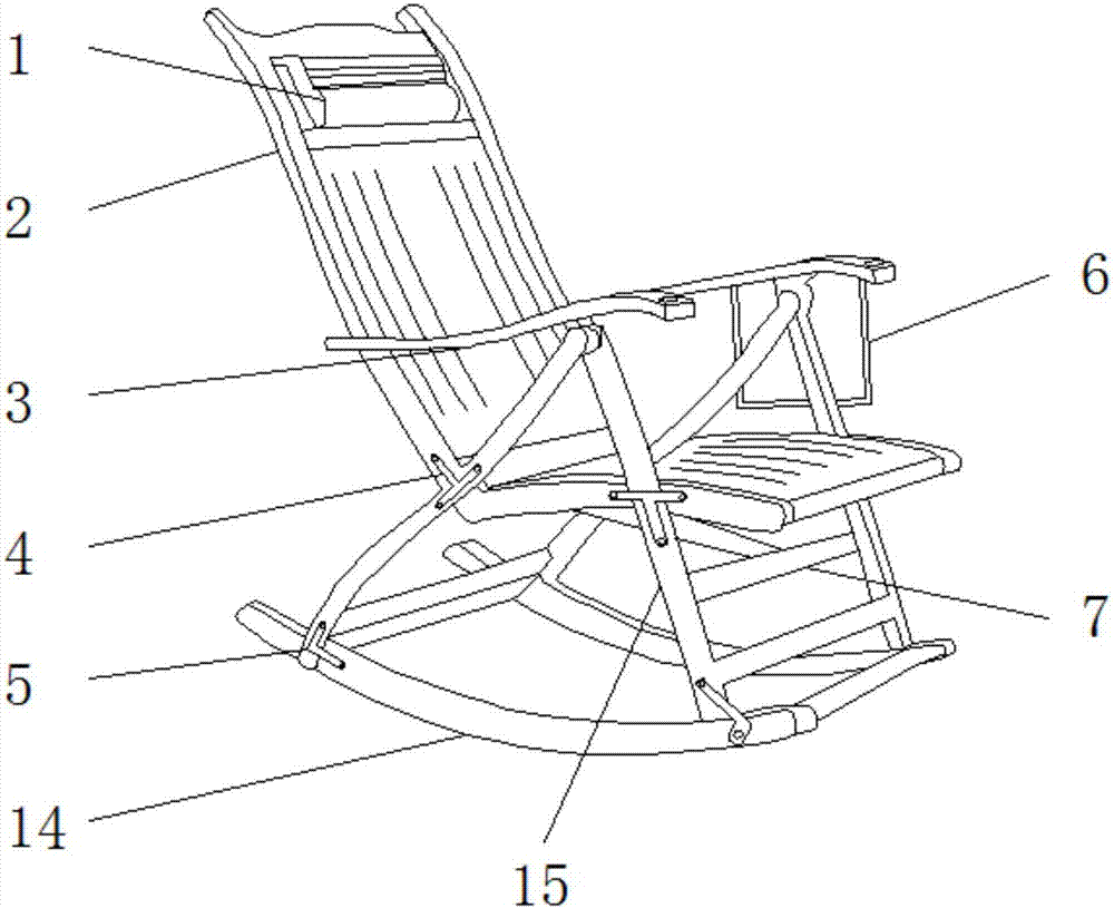 摇摇椅结构图图片