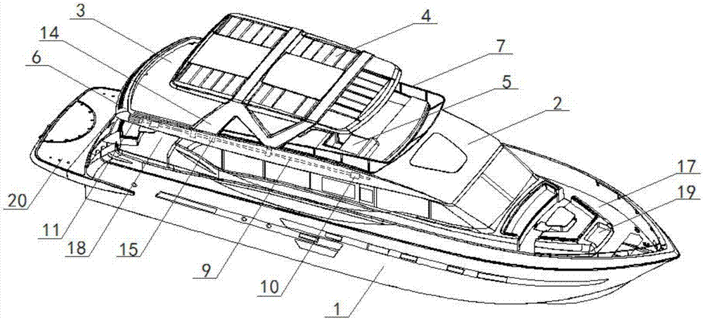 一种高安全型的观光游艇的制作方法