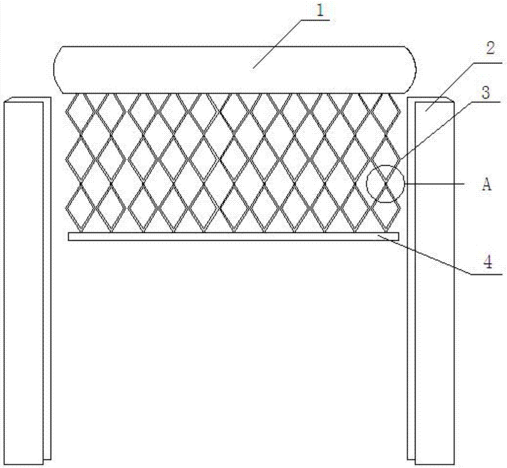 一种菱形网格卷帘门的制作方法