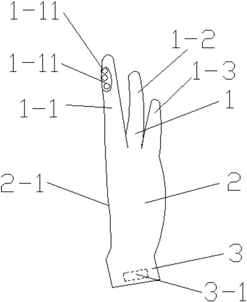 一种防中指变形的专用书写防污绘画手套的制作方法