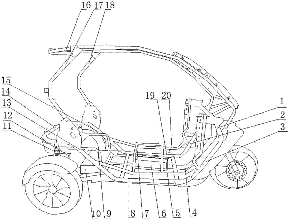 两轮电动车结构图图片