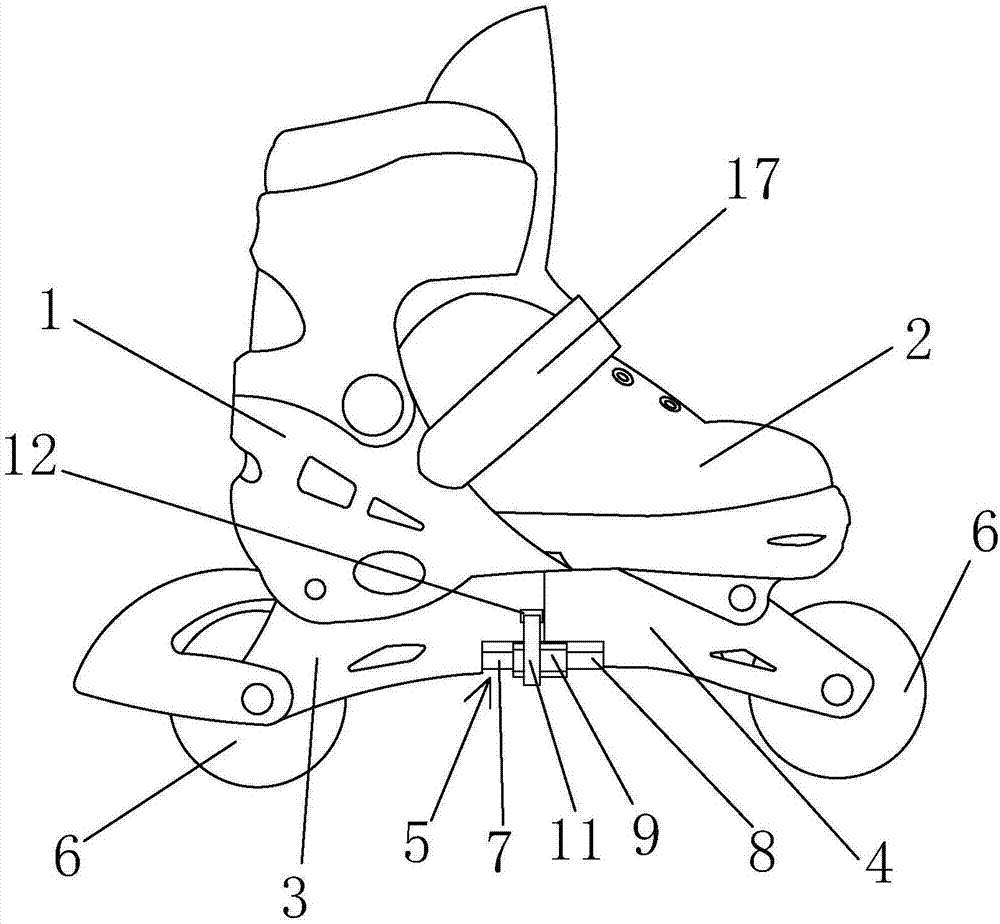 一种尺寸可调的轮滑鞋的制作方法