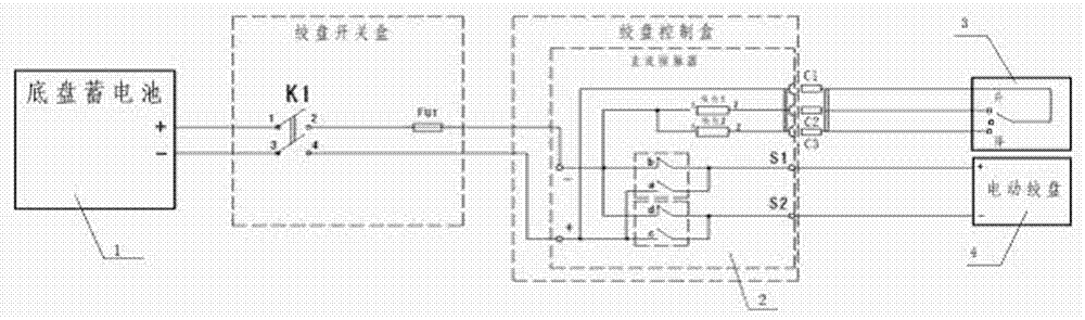 电动绞盘12v安装接线图图片