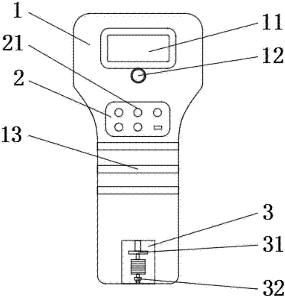 本实用新型医疗器械设备技术领域,具体为一种医用多功能电子体温计.