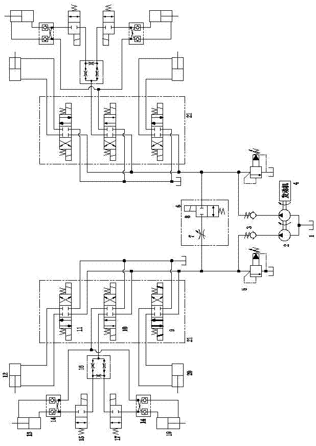 行走液压系统原理图图片