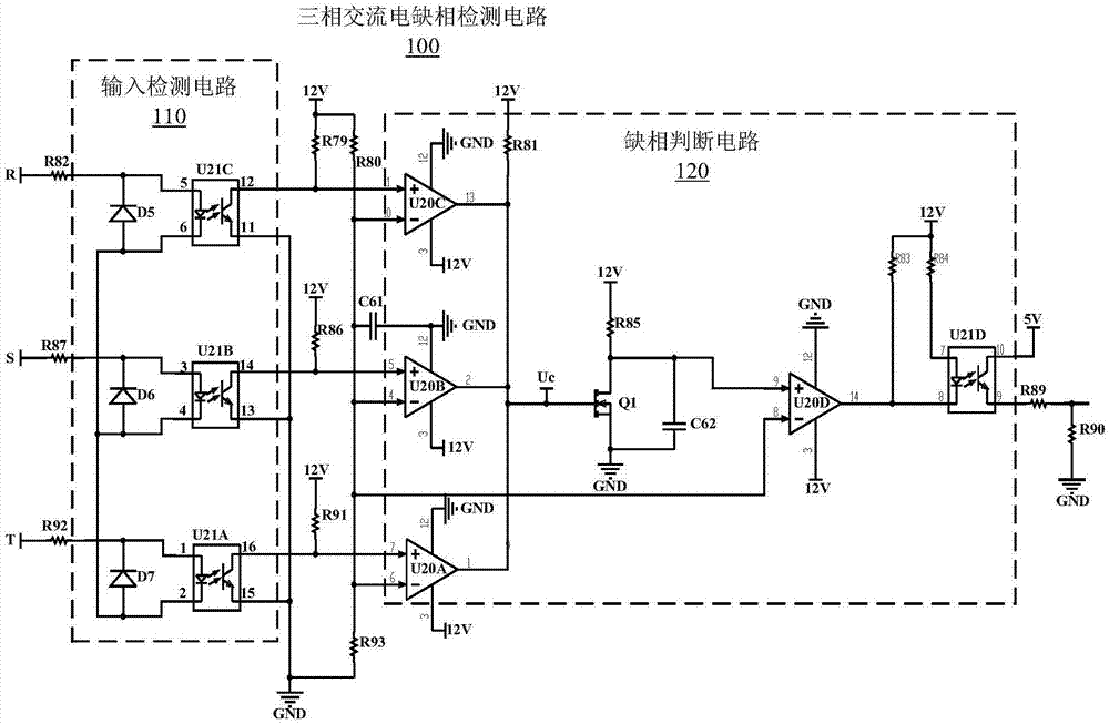 缺相检测电路图图片