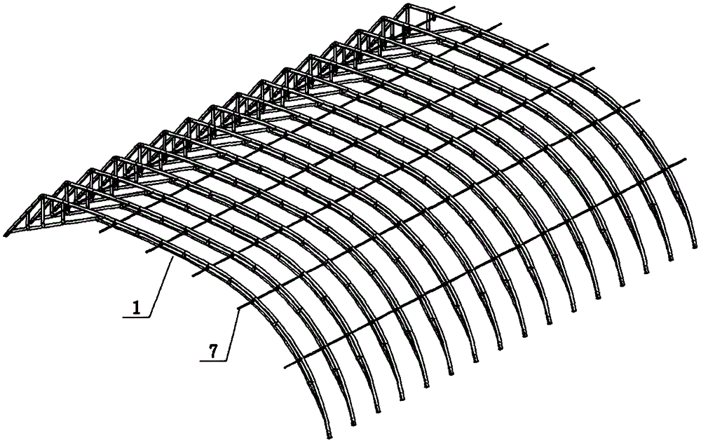大跨度無支柱日光溫室鋼結構骨架的製作方法