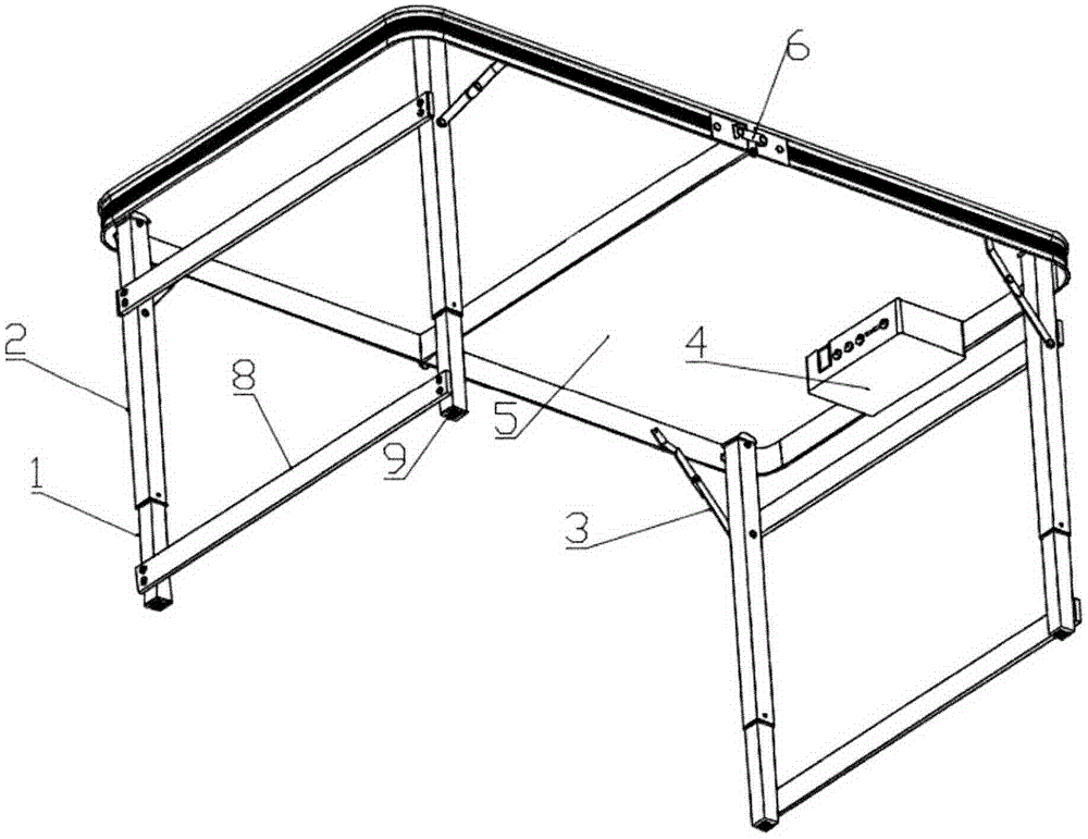 折叠桌的结构简图图片