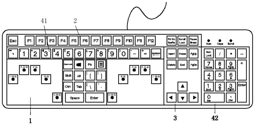 电脑键盘平面图图片